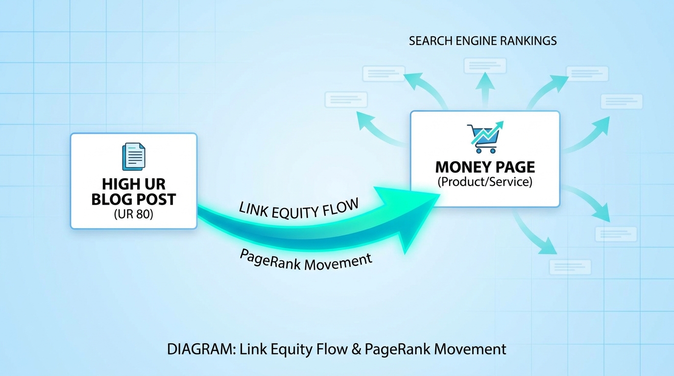How internal links distribute page-level authority