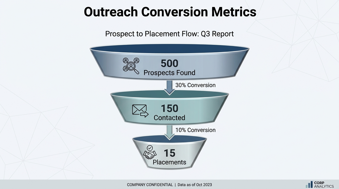 Email outreach funnel for link building campaigns