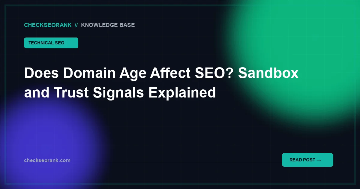 Does Domain Age Affect SEO? Google Sandbox explained