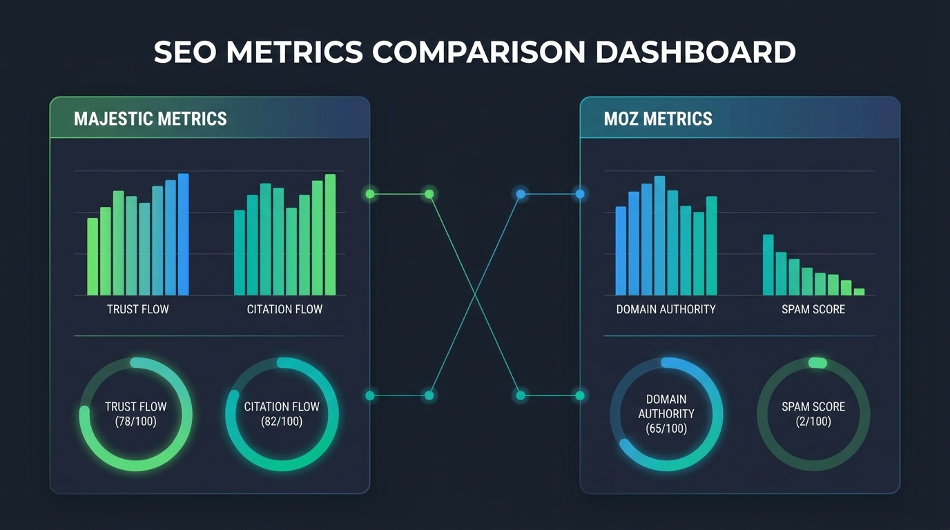 Majestic Trust Flow vs Moz Spam Score: SEO metrics compared