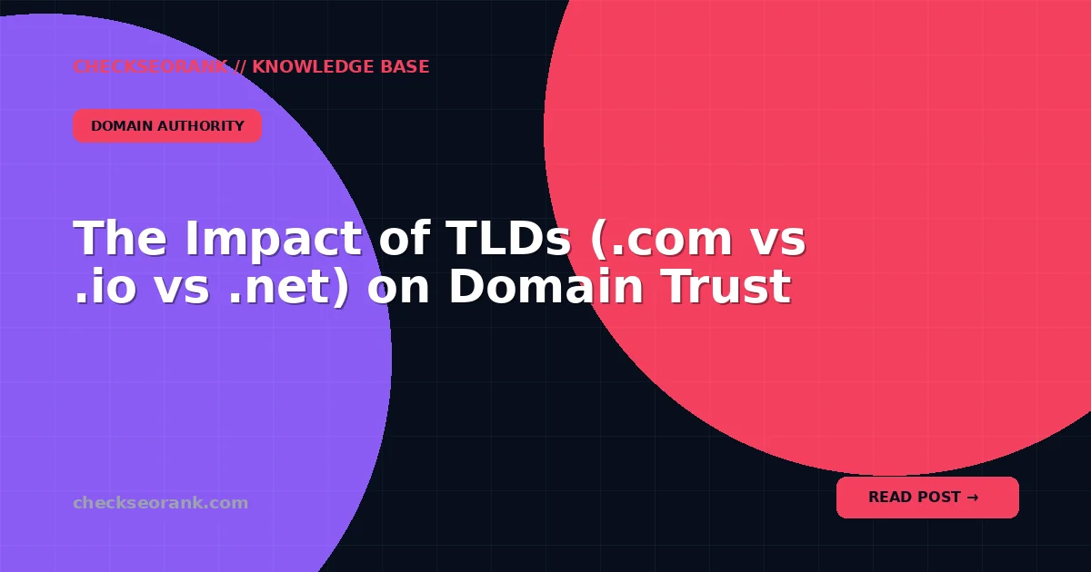 The Impact of TLDs (.com vs .io vs .net) on Domain Trust