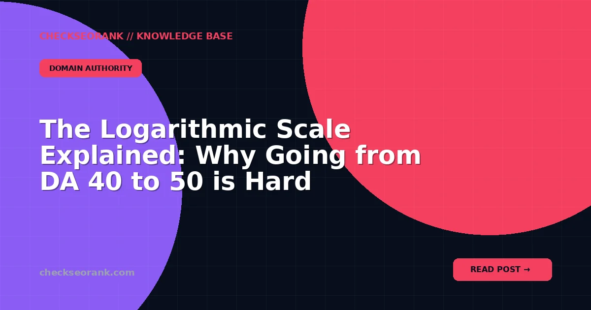 The Logarithmic Scale Explained: Why Going from DA 40 to 50 is Hard