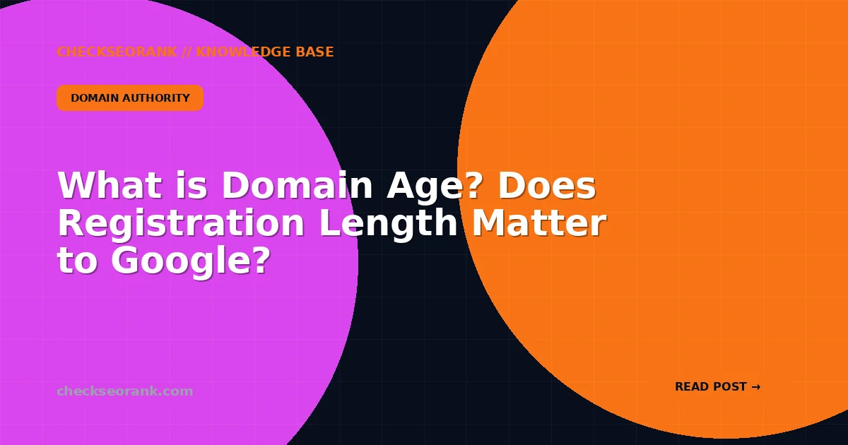 What is Domain Age? Does Registration Length Matter to Google?
